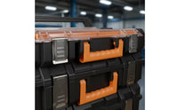 4 Pieces Stackable Tool Box Wheeled Rolling Portable Chest for Craftspeople, Mechanics, Job Site