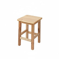 Sturdy Construction Four-Legged Square Stool Simple Design Backless Four-Legged Seat Anti-Slip Foot Pads Household Furniture Multi-Purpose for Business Owners, Homeowners, Classroom, Home, Dining Room, Kitchen