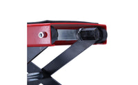 Black Pad Surface Motorcycle Repair Lift Adjustable Height Motorcycle Scissor Jack 370 Mm Tall Motorbike Hoist Stand Metal