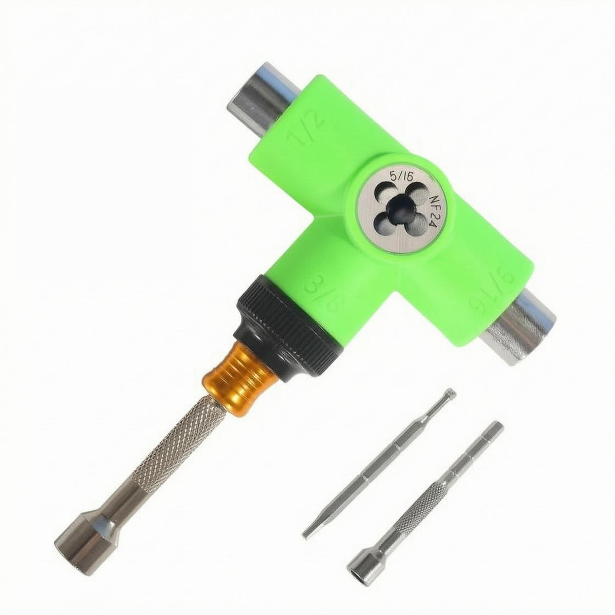 Versatile Skateboard Repair Tool Metal Extension Complete Skate Tool Built-in Socket Heads Sports Gear for Board Setup