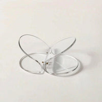 Butterfly Magazine Rack Minimalist Magazine Rack with Oval Base areaSaving Literature Display Stand for Reception Area