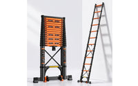 Telescopic Ladder with Hook Heavy Duty Ladder with Hooks Extendable for Professionals, Homeowners, Outdoor Construction, Home Maintenance