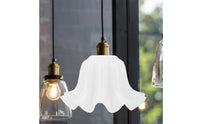 Shatterproof Lily of the Valley Light Shade Pastoral Design Lily Flower Lampshade Creamy Aesthetic Plastic Bell Lamp Cover Easy Assembly for Living Room