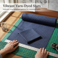 A003 Cotton Yarn-Dyed Star Jacquard Fabric for DIY Crafting