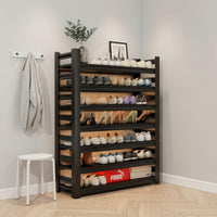 Space-Saving Design Multi-Tier Shoe Rack Large Capacity Carbon Steel Utility Rack Easy Assembly Shelving Unit Adjustable Shelves for Garage