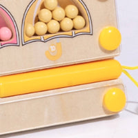 Wooden Math Board with Clock Hands-on Wooden Math Learning Board Learning Center Multi-Sensory Colorful for Preschoolers