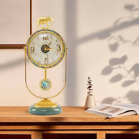 table Clock Silent Elephant Clock Accurate Timekeeping Home Decor for Living Room, Office, Bedroom