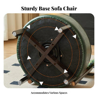 Reclining rear blossomShaped Chair rotating Base Single Sofa Plush Cushioning Indoor Furniture Wide Seat for Homeowners, Book Lovers, Living Room, Bedroom, Lounge Area, perusing corner