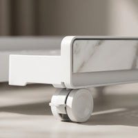 Ventilated Computer Case Stand with Wheels Slim PC Stand with Wheels Swivel Mobile Computer Processing Unit Holder Stable for Gamers