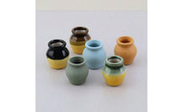6 Pieces Miniature Ceramic Vase Semi-Glazed Mini Vase Models Realistic Vessel for Collectors, Crafters