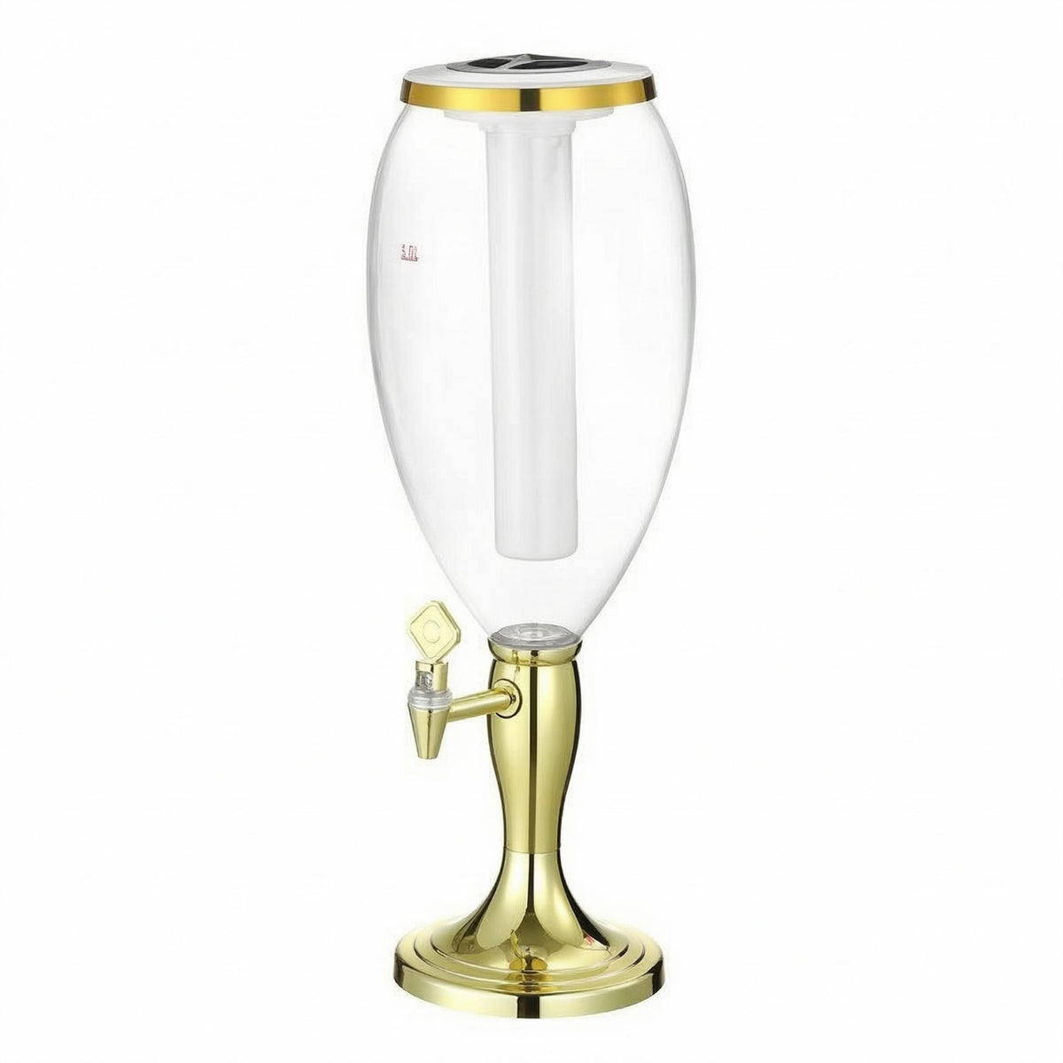 Illuminated Beer Dispenser Column Matching Base Single Beer Column Transparent Drinkware