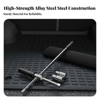 Labor-Saving L-Shaped Lug Nut Wrench Long-Lasting Car Tire Changing Tool High Rotational Force for Roadside Emergency, Garage