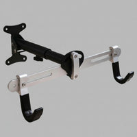 Wall-Mounted Bike Rack Black and Silver Two-Wheeler Wall Hanger Heavy Duty