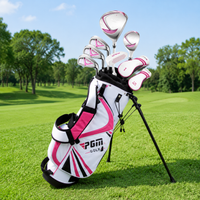 Beginner Kids Club Set, 6 Piece Right-Handed with Lightweight Carbon Fiber Shafts, Putter, Stand Bag, for 95-115cm Junior Players