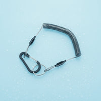 Anti-Lost Coil Cord Multi-Purpose Coiled Steel Wire Rope Locking Carabiner