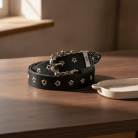 Classic Belt with Star Studs Rock Icon Belt Punk Goth for Concerts