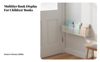 Space-Saving Multi-Tier Hanging Basket Organizer Slim Design Wire Mesh Storage Basket Easy to Install Book Rack Keeps Tidy for Children, Students, Narrow Areas, Behind Doors, Study Room, Bedroom