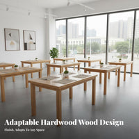 Sturdy Rectangular Dining Table with Stools Easy to Clean Cafeteria Furniture Waterproof Restaurant Seating Stain-Resistant for Cafeteria Operators, Catering Business Managers, Restaurants, Cafeterias, Quick-Service Shops