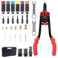 Rivet Nut Tool Kit Heavy Duty Rivet Kit Non Slip Hand Riveter for Home Improvement Hobbyists, Handymen, Home Maintenance