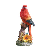Realistic Bird Figurine Textured Bird Sculpture Tabletop Birds on a Branch Ornament Compact for Bookshelf