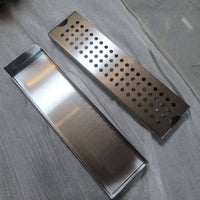 Drip Tray with Perforated Top Rust-Resistant Coffee Drip Tray Low-Profile Stainless Steel Drain Box for Cafes
