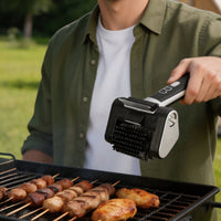 Rechargeable Rotary Grill Brush Built-in Light Household Tool Single-Button
