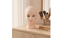 Realistic Bald Mannequin Head Smooth Mannequin Head with Neck Easy to Clean Display Glossy for Shop Owners, Hairpiece Stylists