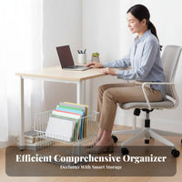 3-Tier Rolling Basket Shelf Movable with casters Utility Cart Multilevel Design