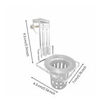 Adjustable Hook Aquatic Aquarium Plant Cup Transparent Design Aquatic Aquarium Plant Pot Long-Lasting Material Acrylic Hydroponic Basket Promotes Water Circulation for Aquascapers, Aquascaping, Hydroponics, Paludarium