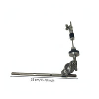 Threaded Cymbal Stacker with Clamp Space-Saving Cymbal Post Mount Adjustable Drum Accessory Compact for Drummers, Percussionists, Stage Rigs, Practice Kits