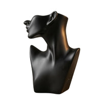Smooth Jewelry Display Bust Solid Half-Face Mannequin Bust Open Bottom for Photography