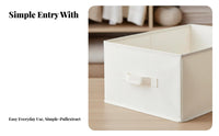 Lidded textile Drawer Space-Saving Home Organization Built-in Handles for Bedroom