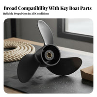 Outboard Motor Propeller Replacement Part Boat Engine Propeller High Power Compatible Boating Accessory for Boaters, Anglers, Fishing, Kayaking