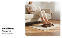Solid Wood Foot Ergonomic Curved Design Wooden Foot Roller Reflexology Tool for Home, Under Desk