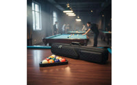 7-Slot Pool Cue Case Adjustable Shoulder Strap Billiard Carrying Case Soft Interior Lining Leatherette Cue Tube for Storage, Tournaments