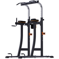 Exercise Tower Freestanding Calisthenics Station Power Tower with Weight Bench Workout Station Heavy-duty Steel Structure Ergonomic Adjustable Design Suitable for Strength Training Home Gym