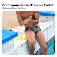 2 Pieces Swimming Hand Paddles Hollow Design Swim Hand Paddles Hydrodynamic for Swimmers, Athletes, Water Fitness