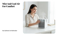 Low Noise Portable Air Cooler 3 Speed Settings Desktop Water Cooling Fan Energy Saving for Office Workers, Students, Bedroom, Dorm Room