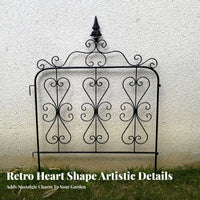 Wrought Iron Fence Expandable Garden Barrier Weather Resistant for Walkway