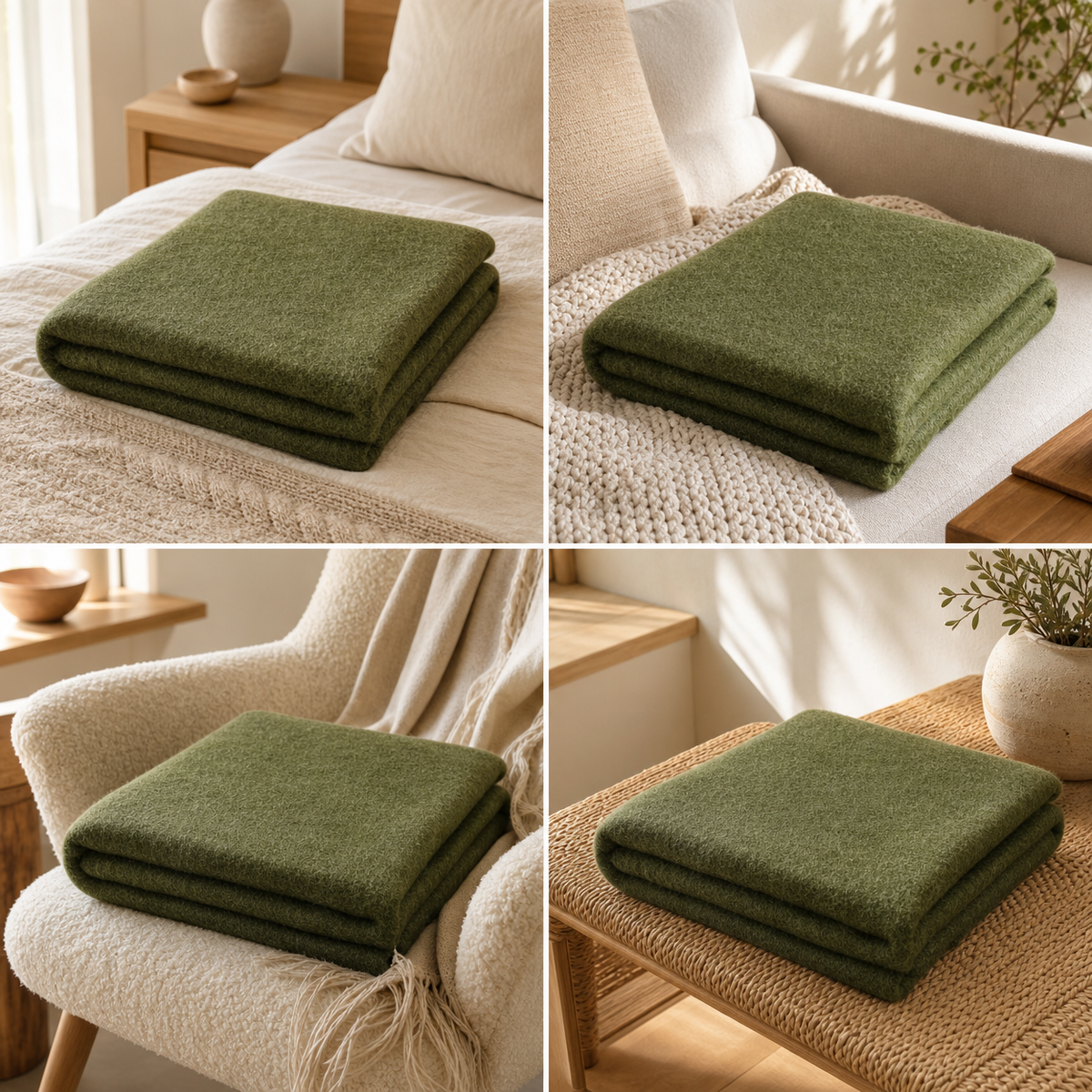 Authentic Military Green Wool Blanket Single Thickened Winter Nap Warm Cover Dual-Use Blanket