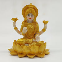 Gold-Toned Deity Statue Ornate Deity Figurine Compact Buddha Figurine Decorative for Altar