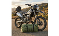Motorcycle Tail Bag Waterproof Motorcycle Rear Seat Bag Fold-over Closure for Motorcyclists, Tourists, Daily Commuting
