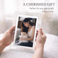 Modern Minimalist Glass Photo Frame, Transparent Glass Picture Frame, Thickened Glass Photo Frame, Living Room Decor Picture Frame