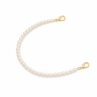 Metal Clasps Pearl Bead Chain Flexible Looped Bead Strand Light-Colored Pearl Ornament Chain Decorative