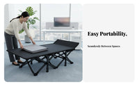 Foldable Design Adjustable Folding Cot Space-Saving Adjustable Reclining Cot Multi-Functional Nap Bed sturdy Duty Frame for Office Workers, Caregivers, Hospital, Travel, Camping, Garden