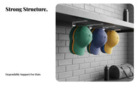Acrylic Hat Organizer Drill Free Mount Durable Clear Design for Bedrooms