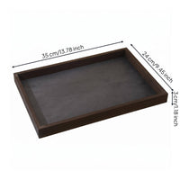 Wood-Grain Jewelry Display Tray Gray Gray Interior Jewelry Tray Rectangular Accessory Storage uncoveredTop