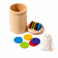 Sorting Cylinder with Drawstring Bag Child-Centered Shape-Sorting Toy Shape Sorter Educational Early Learning for Toddlers