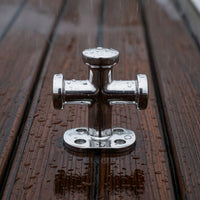 Single Cross Bollard 316 Stainless Steel Cross Bollard Mirror Polished Mooring Bitt for Yacht Builders, Boats, Yachts, Docks