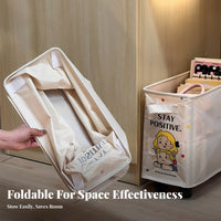 Foldable Underbed Container adaptable Rolling trolley Easy Assembly for Parents